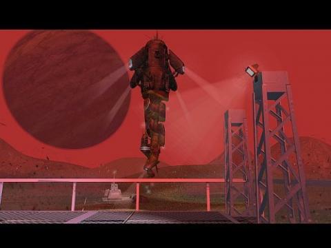 Ship Landing on Mars